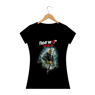 Camiseta Feminina Sexta feira 13 Parte 6 Estampa Jason Filme Terror