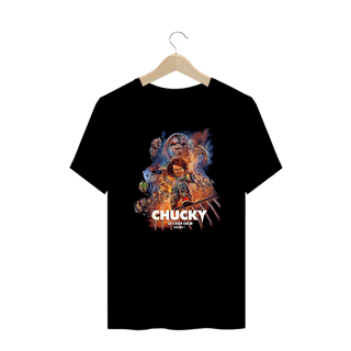 Camiseta Plus Size Chucky Estampa Série Terror