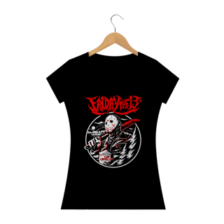 Camiseta Feminina Sexta-Feira 13 + Banda The Faceless | Estampa Rock Horror