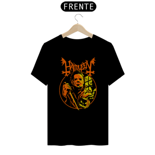 Camiseta Halloween + Banda Mayhem | Estampa Rock Horror
