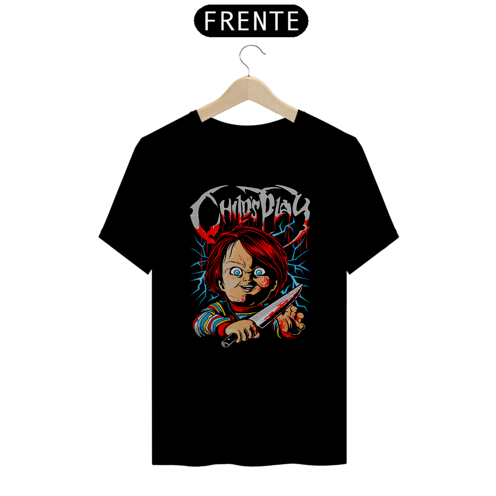 Camiseta Brinquedo Assassino + Banda Obituary | Estampa Rock Horror