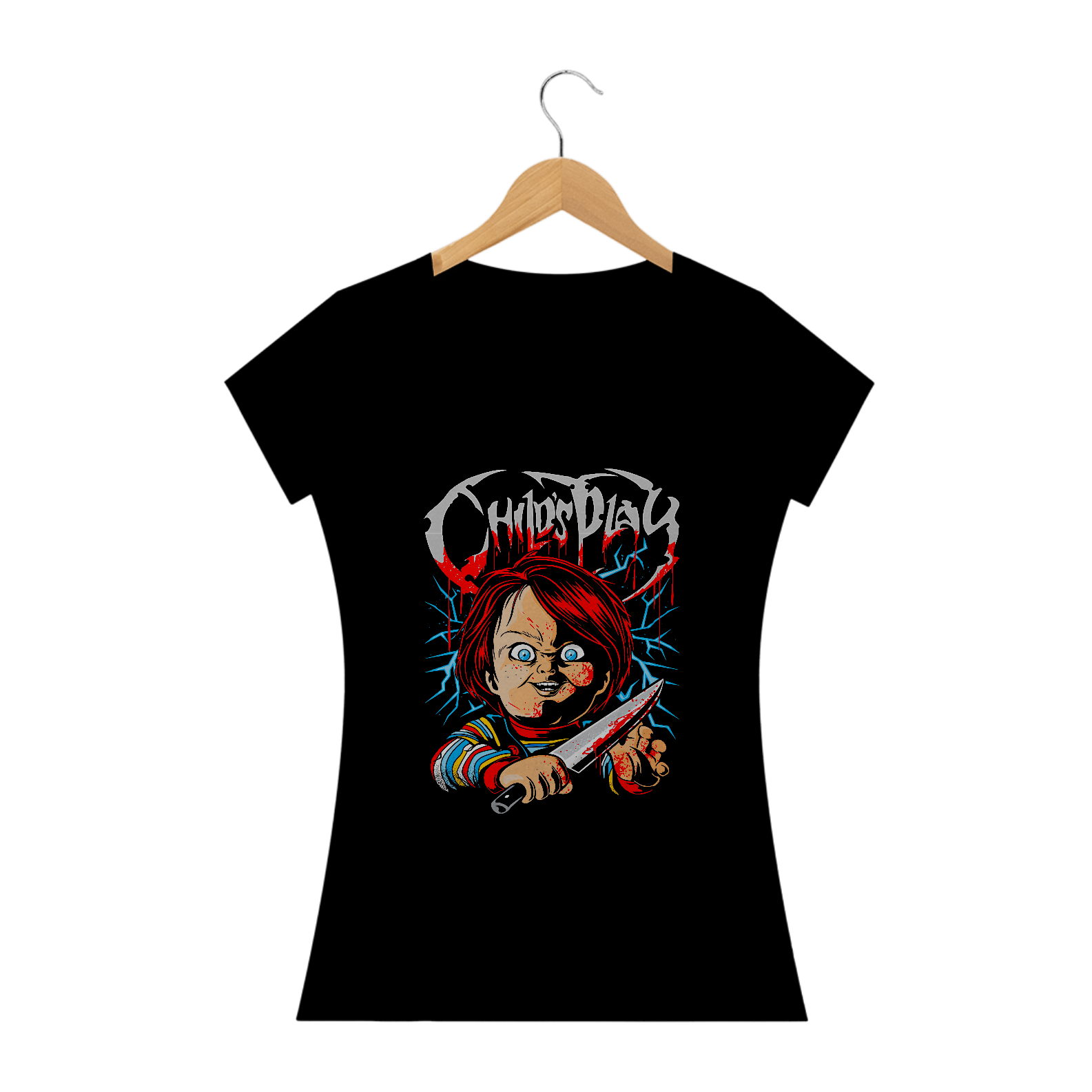 Camiseta Feminina Brinquedo Assassino + Banda Obituary | Estampa Rock Horror
