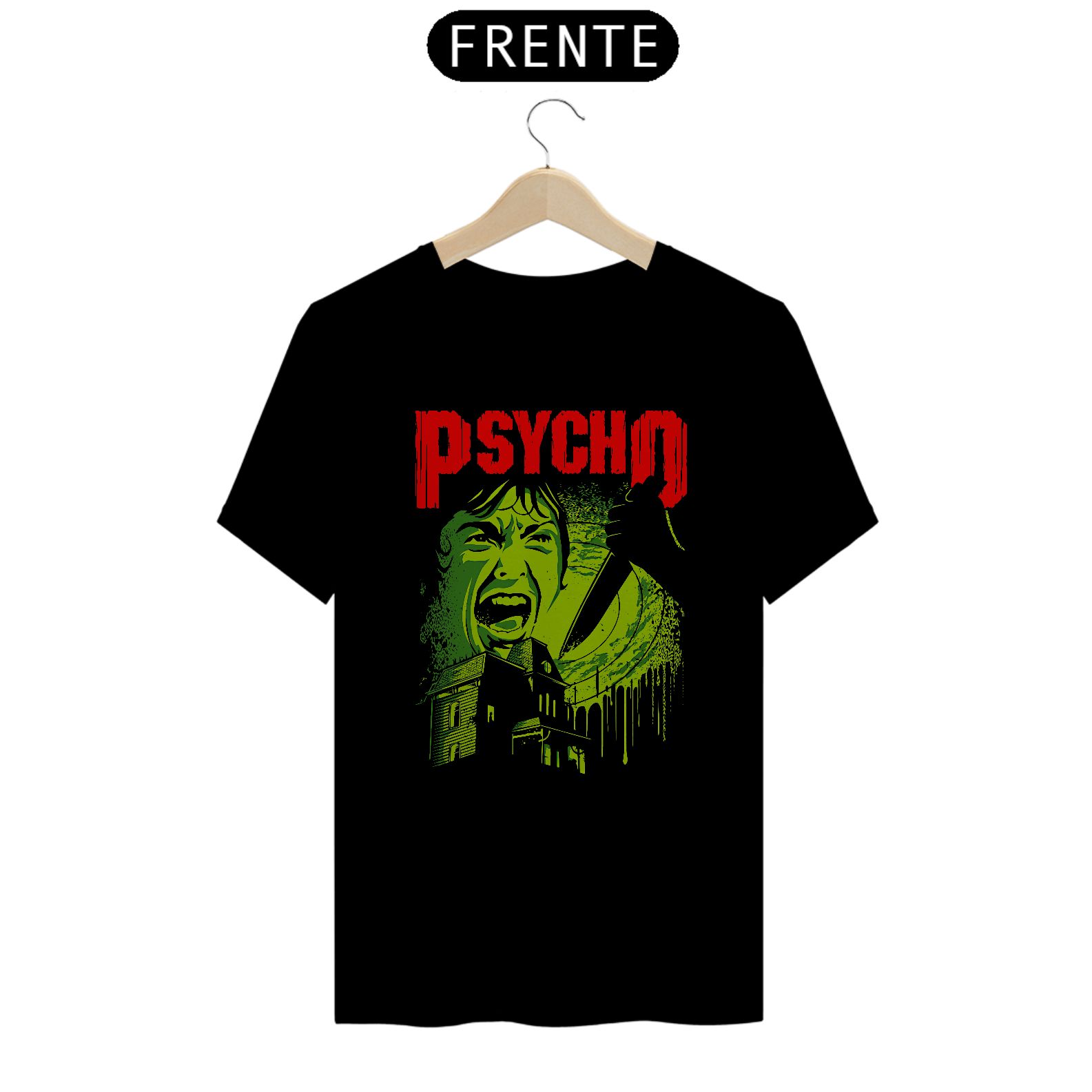 Nome do produto: Camiseta Psicose + Banda Pantera | Estampa Rock Horror