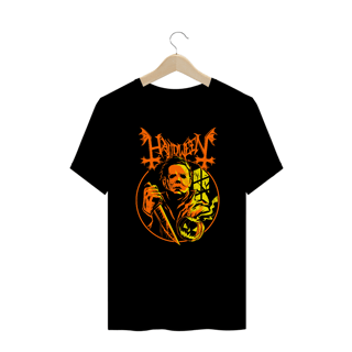 Camiseta Plus Size Halloween + Banda Mayhem | Estampa Rock Horror