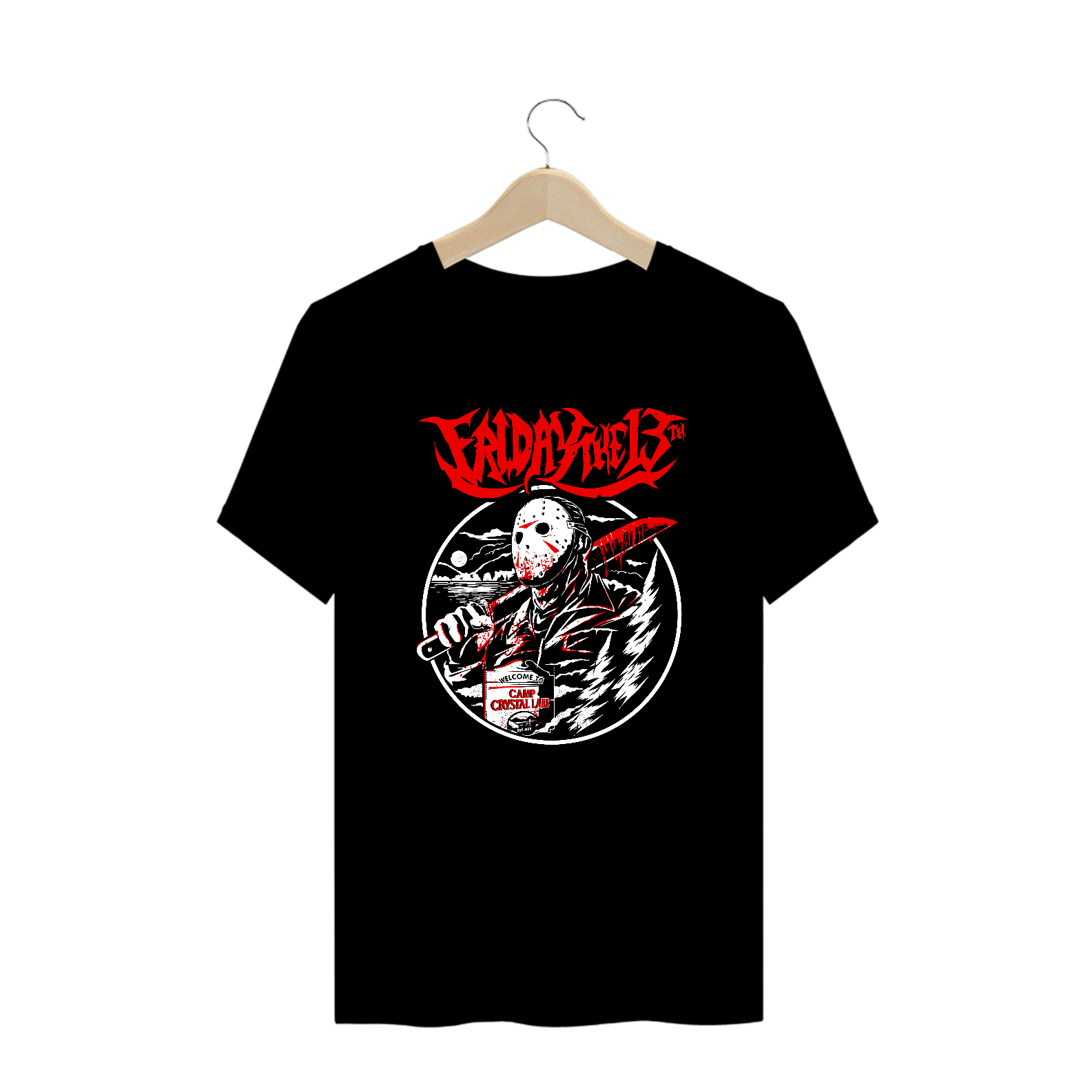 Camiseta Plus Size Sexta-Feira 13 + Banda The Faceless | Estampa Rock Horror