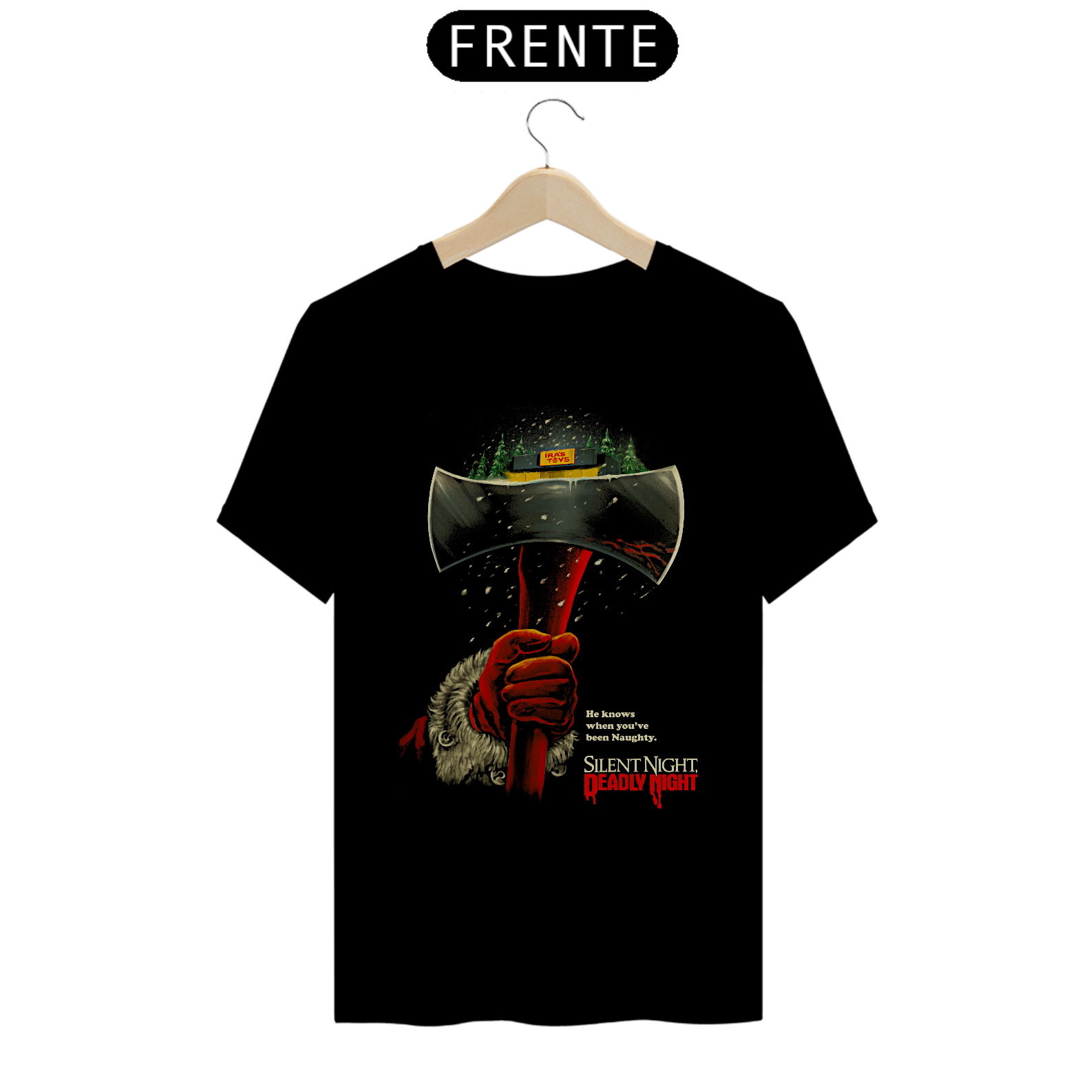 Nome do produto: Camiseta Natal Sangrento Estampa 2# Filme Terror 