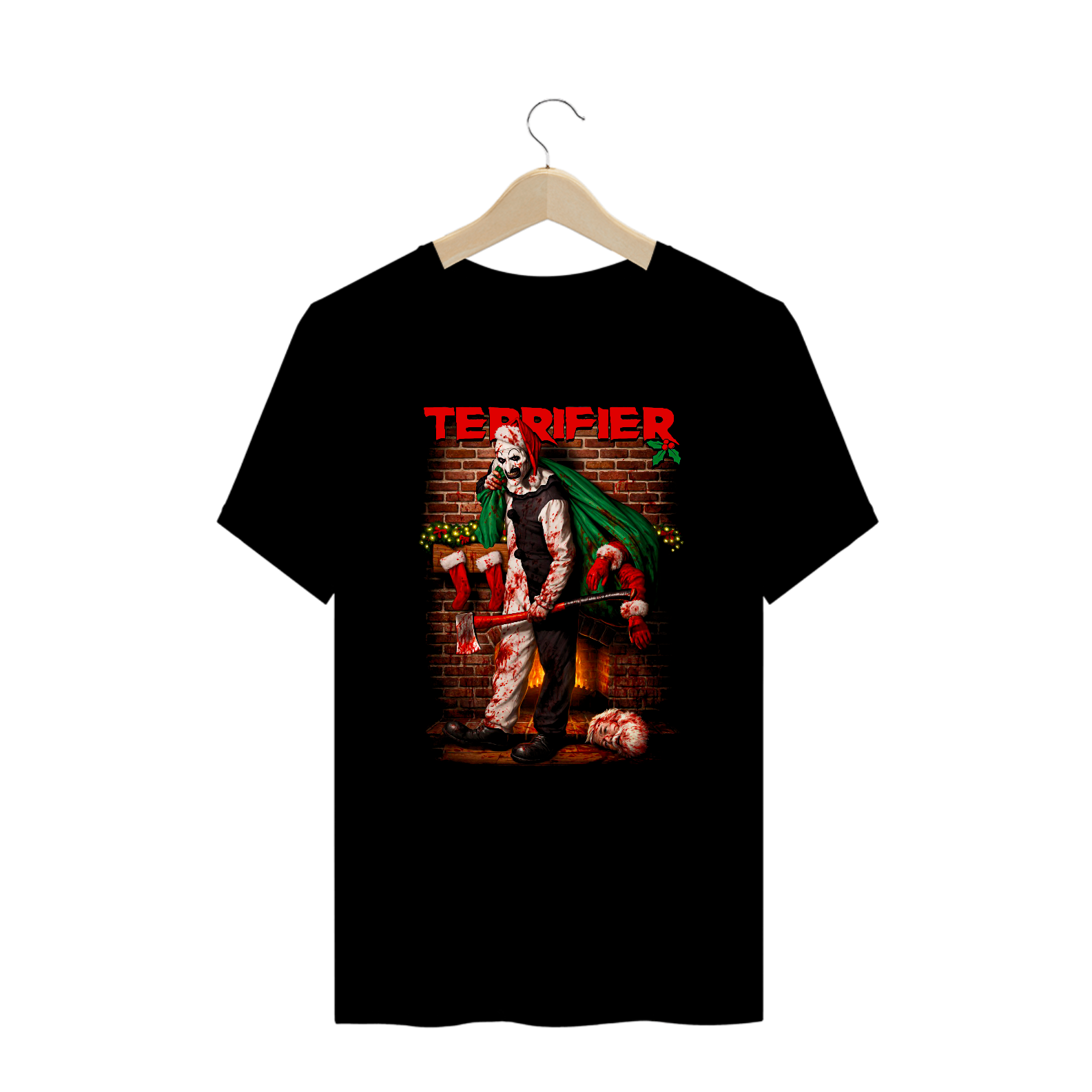 Camiseta Plus Size Natal Aterrorizante Estampa Filme Terrifier Terror