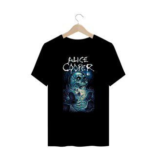 Camiseta Plus Size Rosto da Morte | Estampa Banda Alice Cooper | Rock