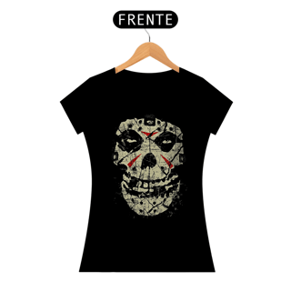 Camiseta Feminina Misfits + Jason | Estampa Banda Punk | ROCK