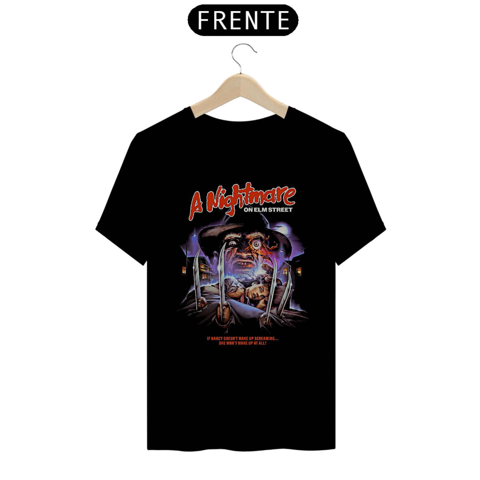 Nome do produto: Camiseta A Hora do Pesadelo Estampa Filme Terror