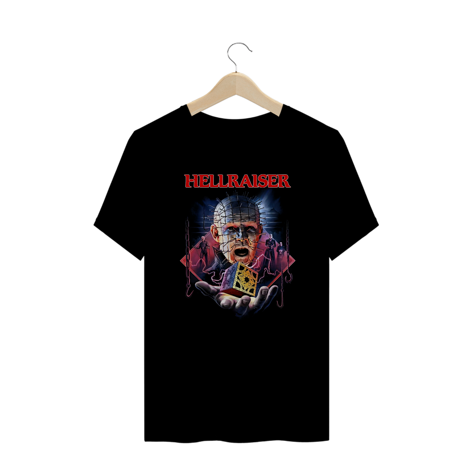 Camiseta Plus Size Hellraiser - Renascido do Inferno Estampa Filme Terror