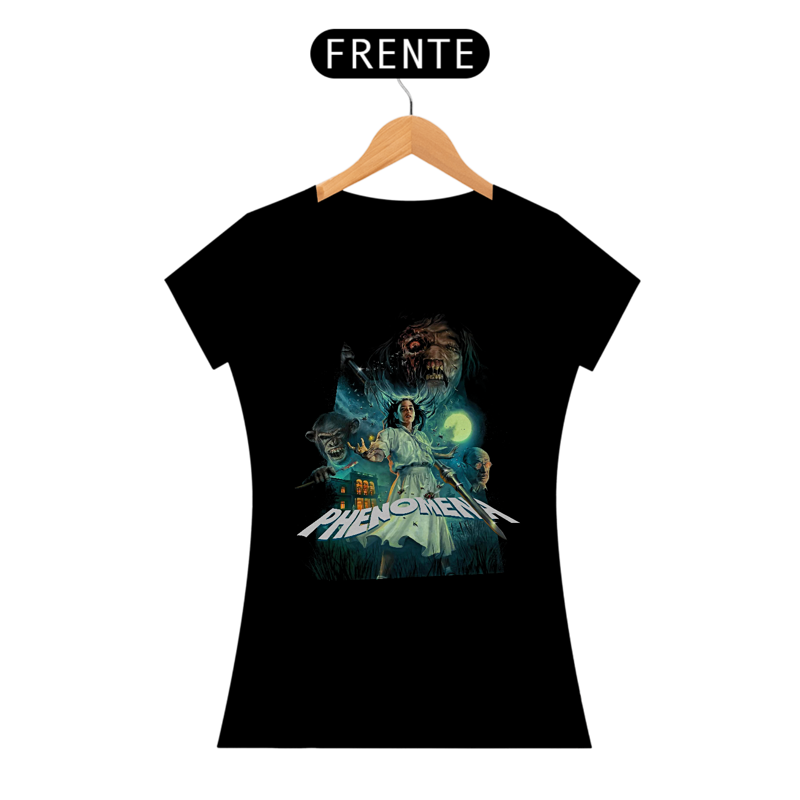 Camiseta Feminina Fenômeno Estampa Filme Terror