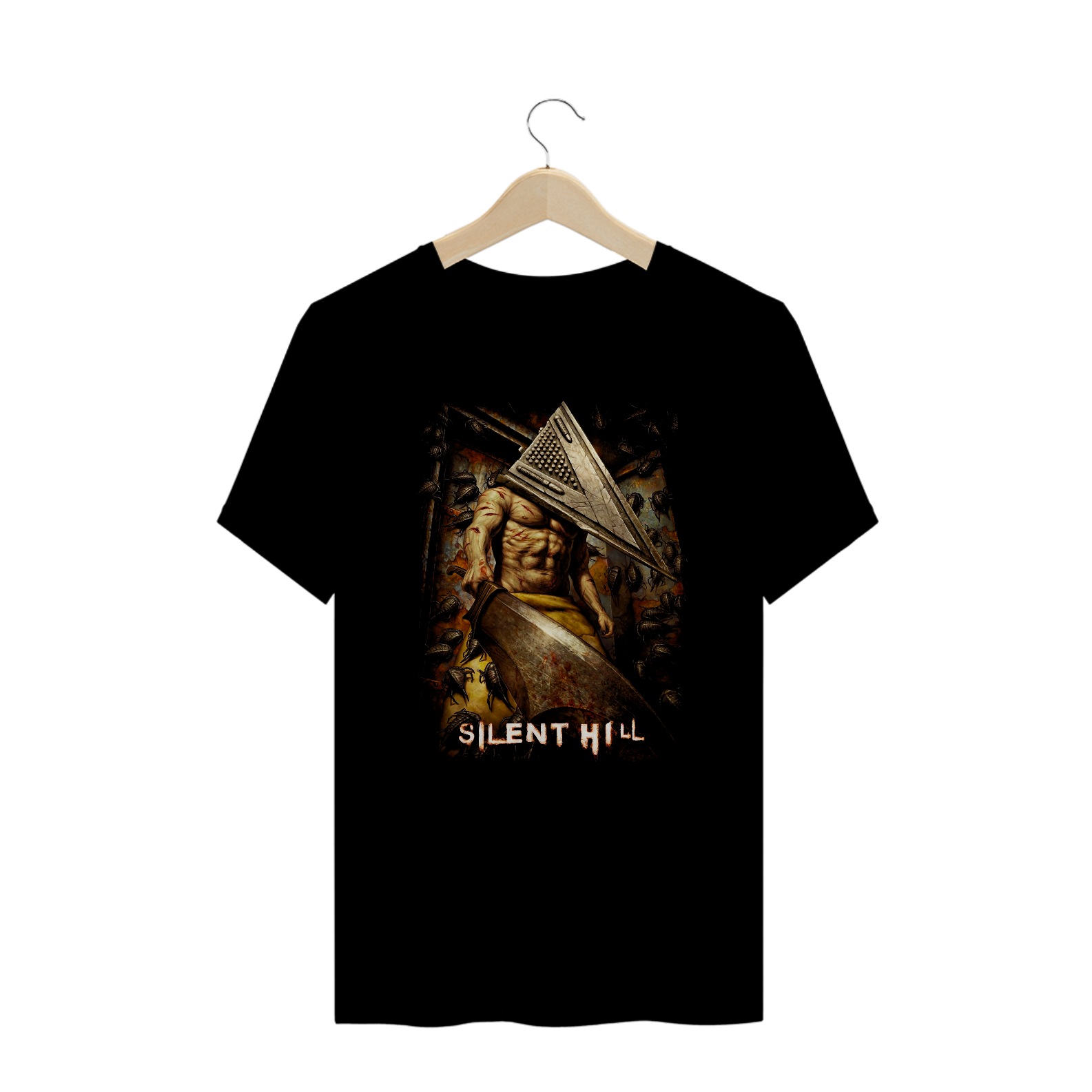 Camiseta Plus Size Terror em Silent Hill Estampa Filme Terror