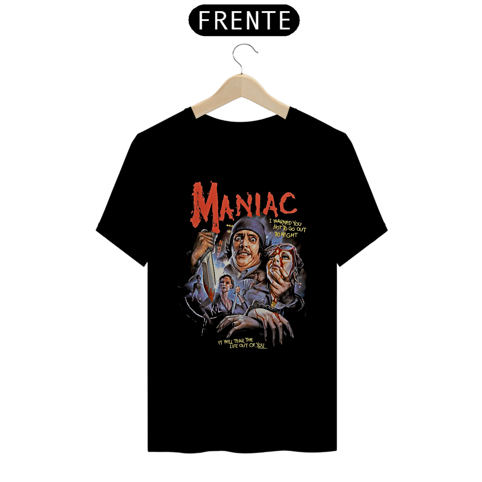 Camiseta O Maníaco Estampa Filme Terror