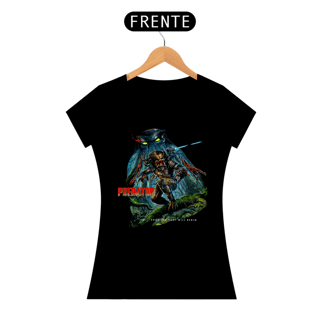 Camiseta Feminina Predador Estampa Filme Terror