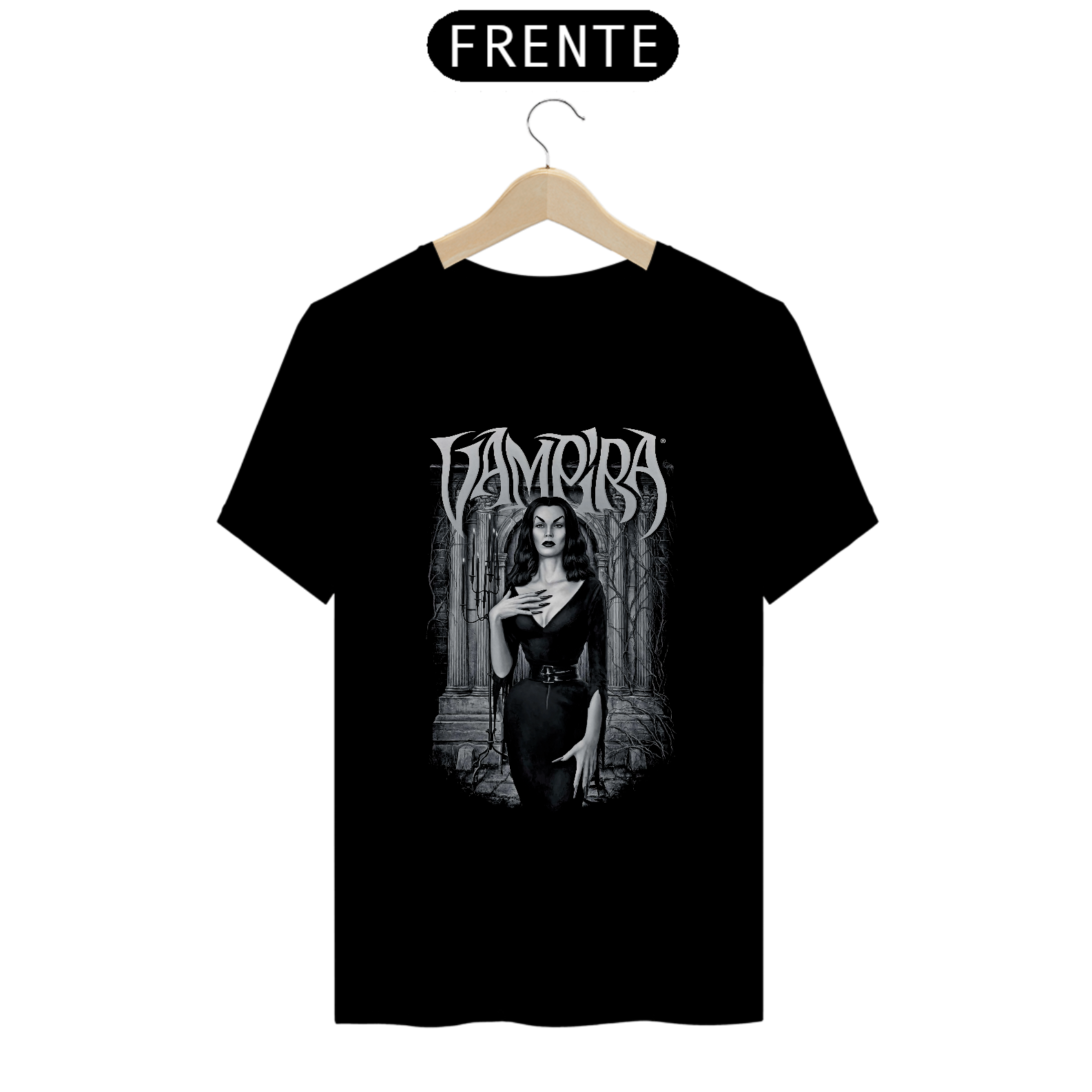 Camiseta Vampira Estampa Filme Terror