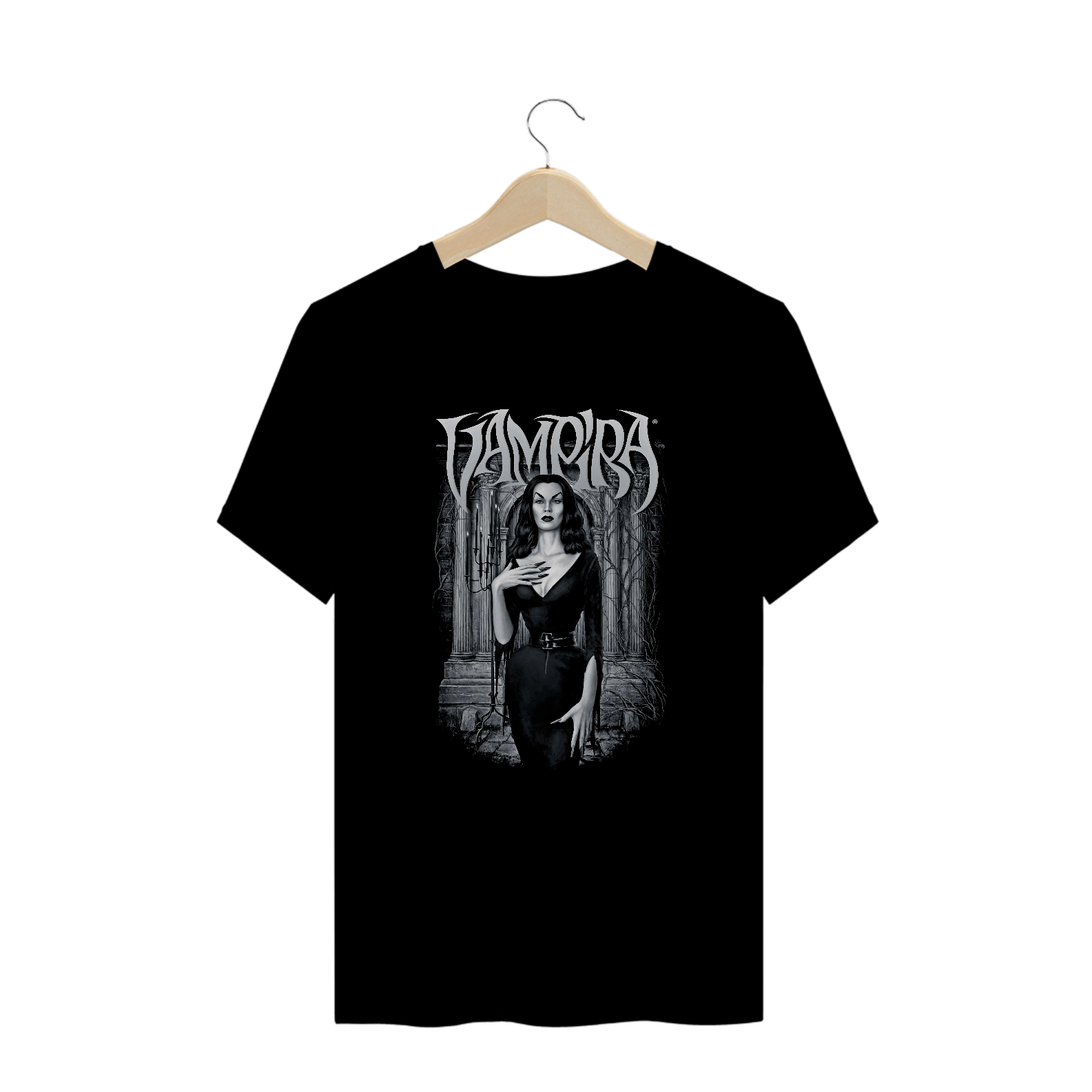 Camiseta Plus Size Vampira Estampa Filme Terror