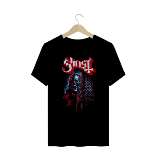 Camiseta Plus Size Skeletá | Estampa Banda Ghost | Rock