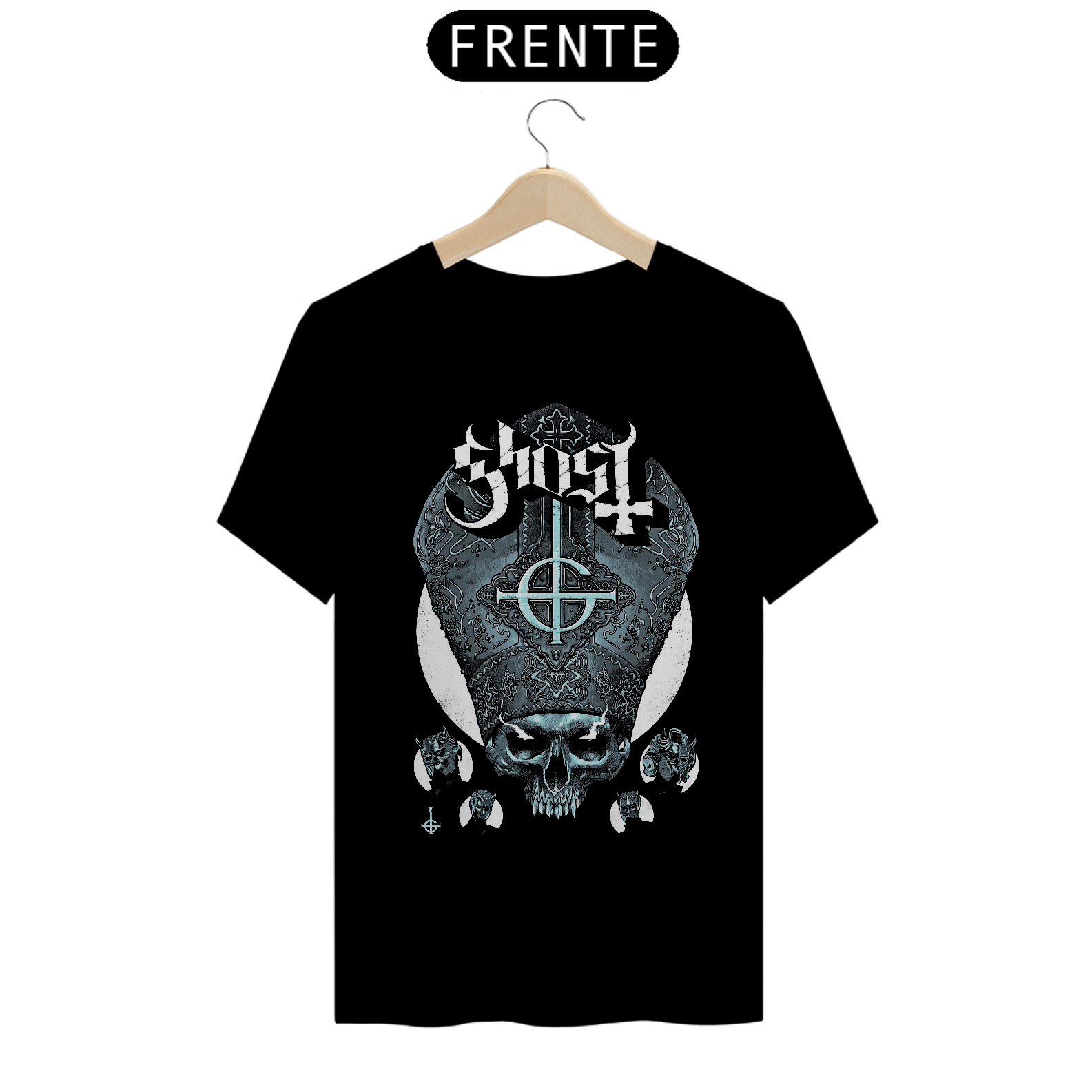 Camiseta A Face do Ritual | Estampa Banda Ghost | Rock