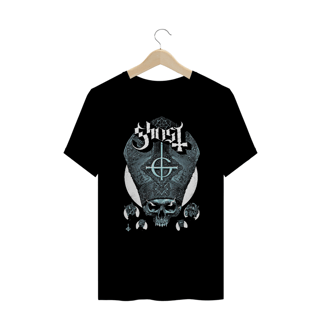 Camiseta Plus Size A Face do Ritual | Estampa Banda Ghost | Rock