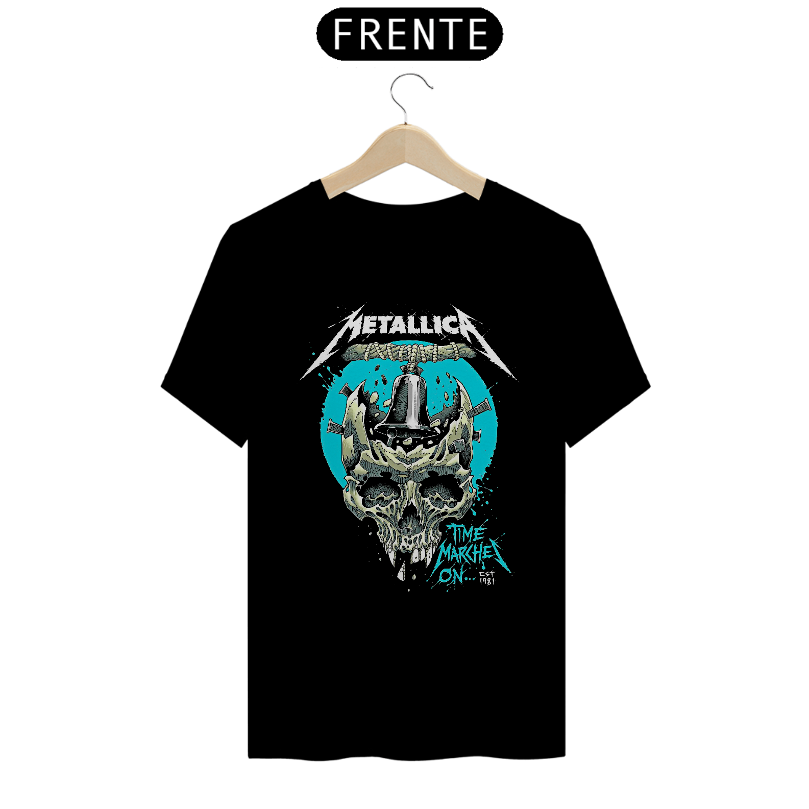 Camiseta For Whom The Bell Tolls | Estampa Banda Metallica | Rock
