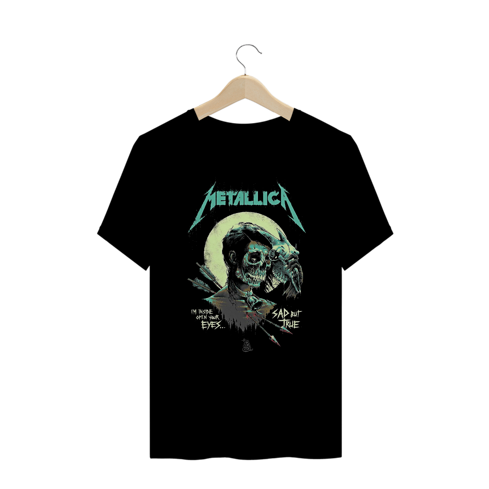 Camiseta Plus Size Sad But True | Estampa Banda Metallica | Rock