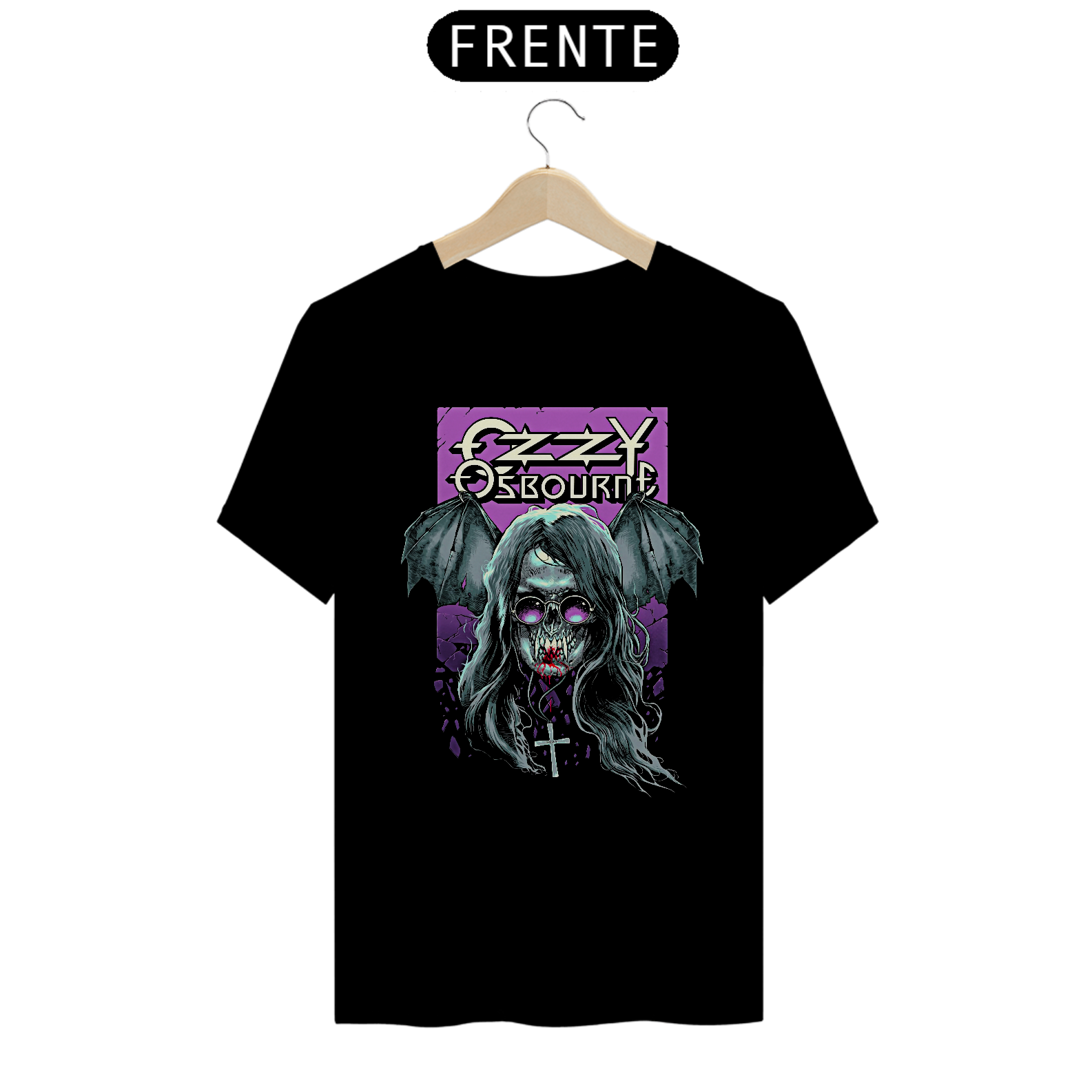 Camiseta Morcego das Trevas Estampa Banda Ozzy Osbourne | Rock