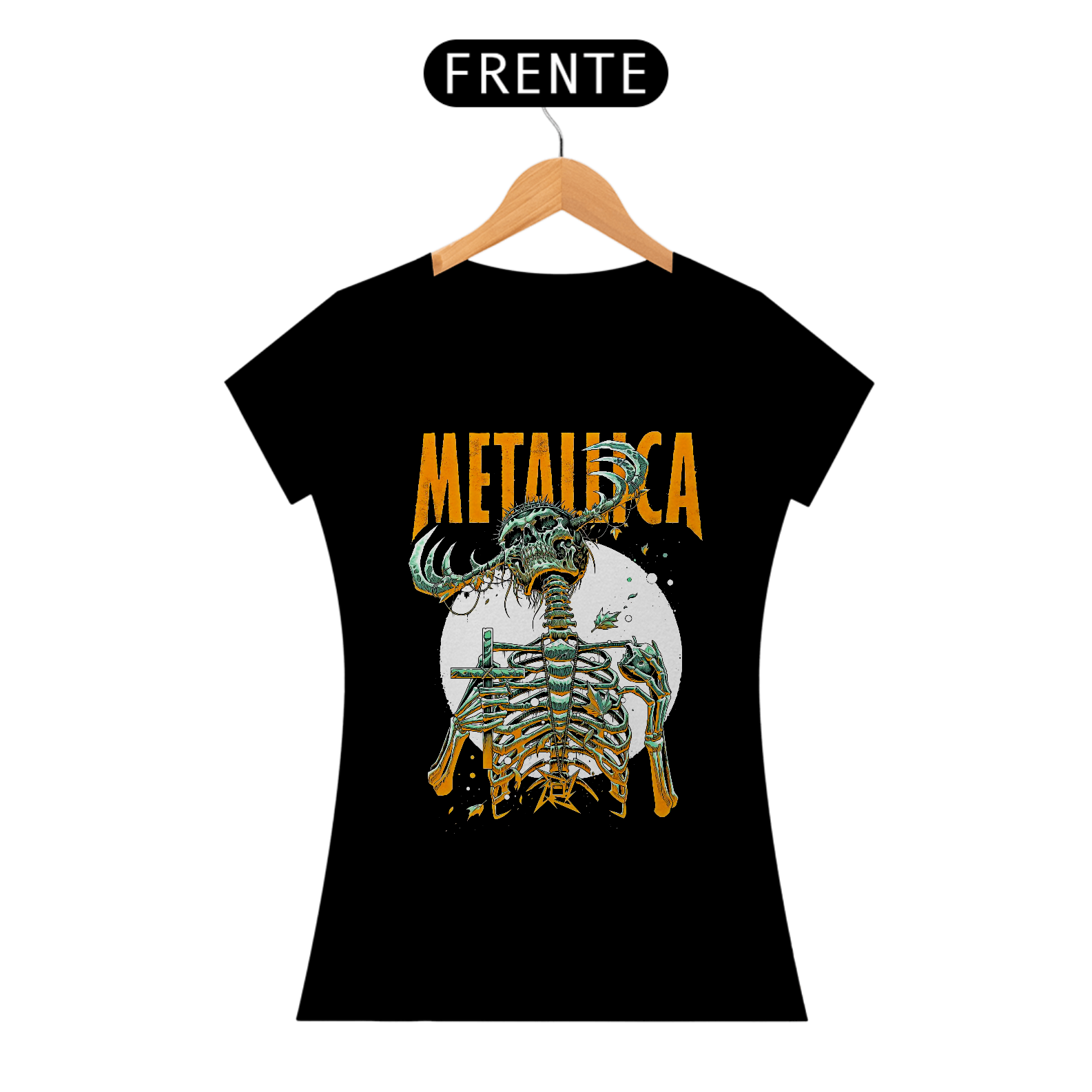 Camiseta Feminina Until It Sleeps | Estampa Banda Metallica | Rock
