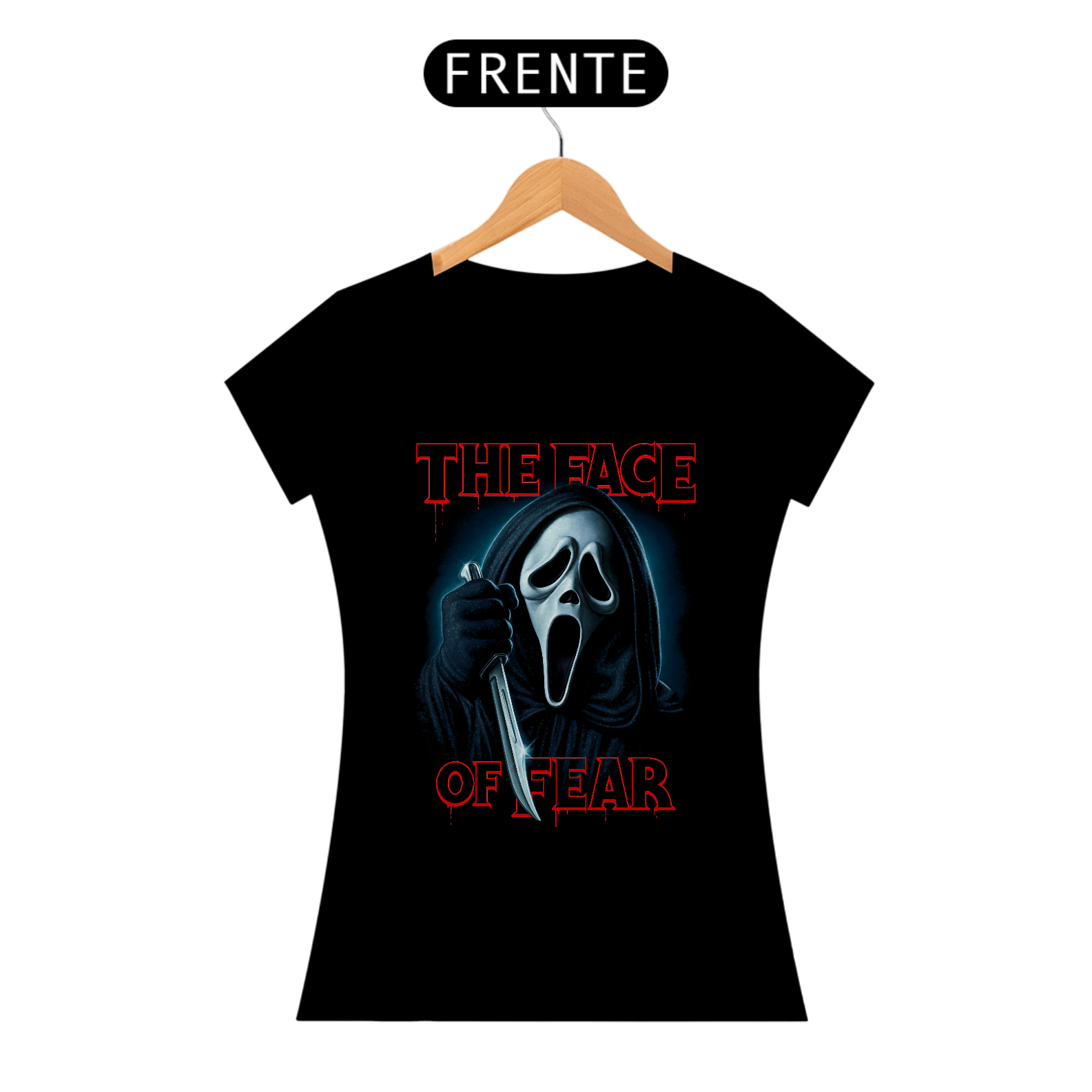 Camiseta Feminina Pânico - A Face do Medo Estampa Filme Terror
