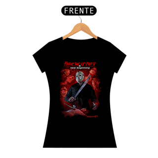 Camiseta Feminina Sexta-Feira 13 Parte 5: Um Novo Começo Estampa Filme Terror