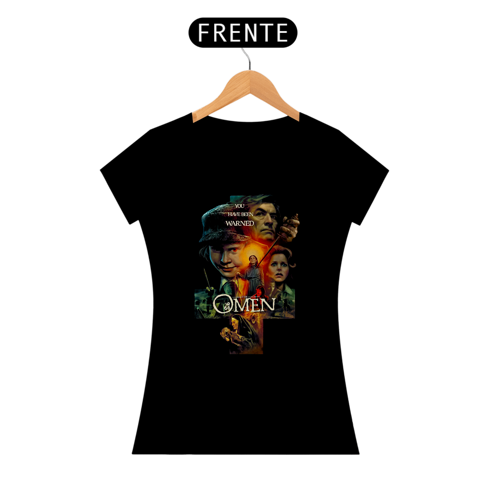 Camiseta Feminina A Profecia: A Marca do 666 Estampa Filme Terror