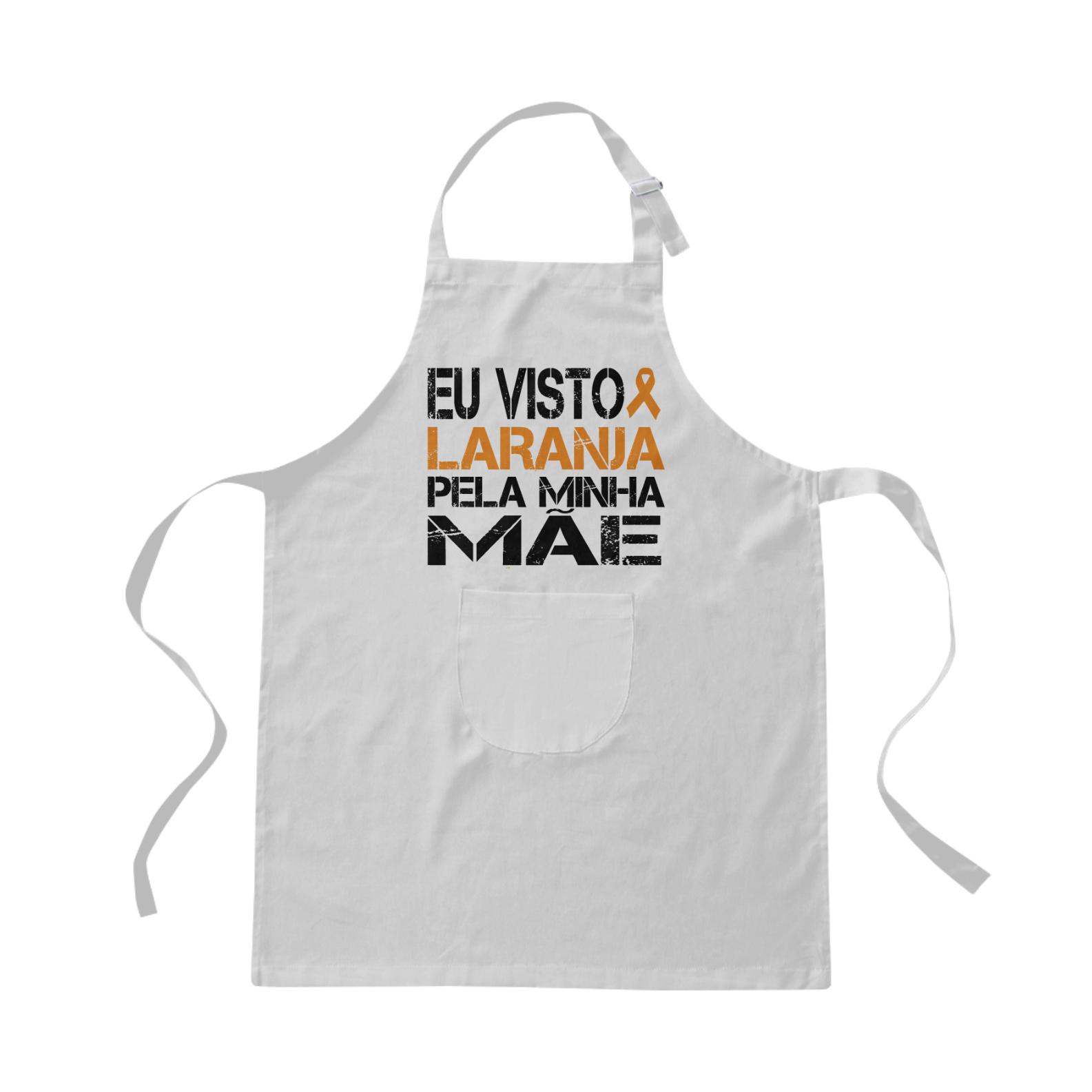 Nome do produto: Eu visto laranja pela minha mãe -- Avental Branco