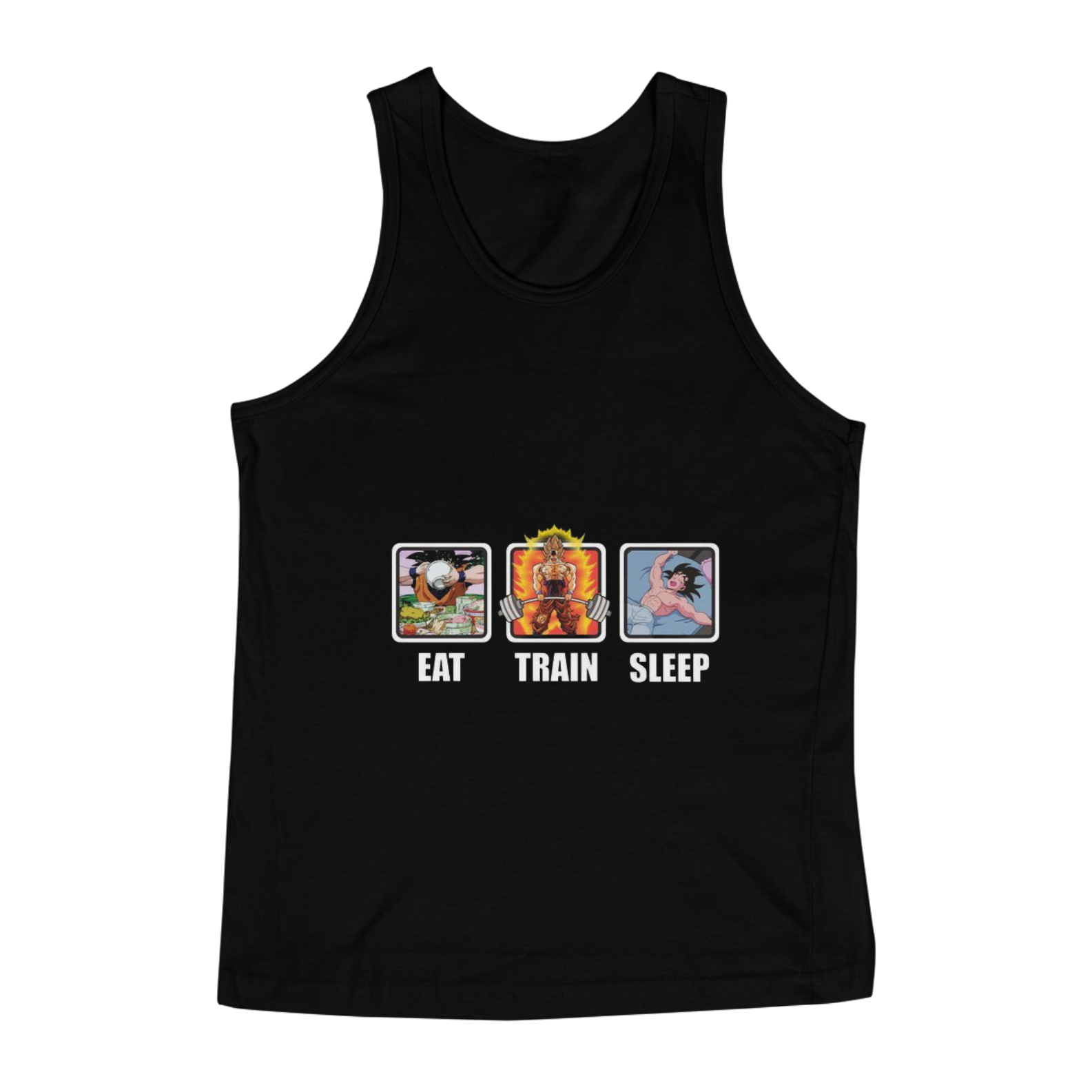 Nome do produto: Regata Eat Train sleep