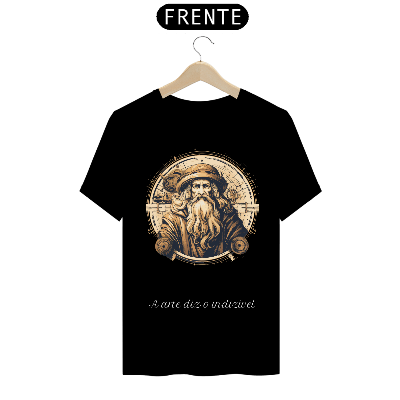 Nome do produto: Camiseta Leonardo da vinci A arte diz o indizível