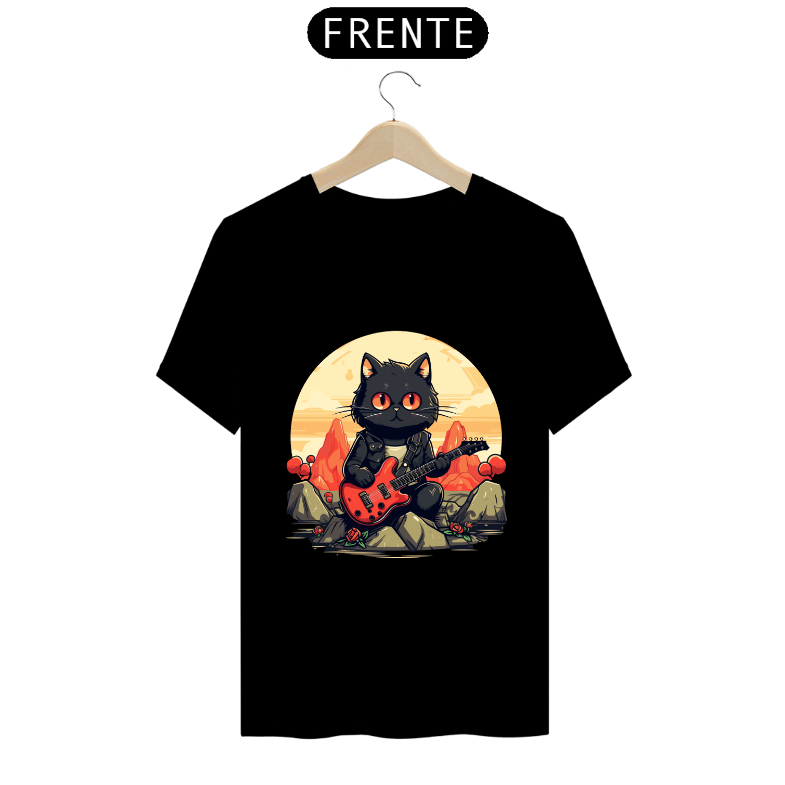 Nome do produto: Camiseta Cat Rock
