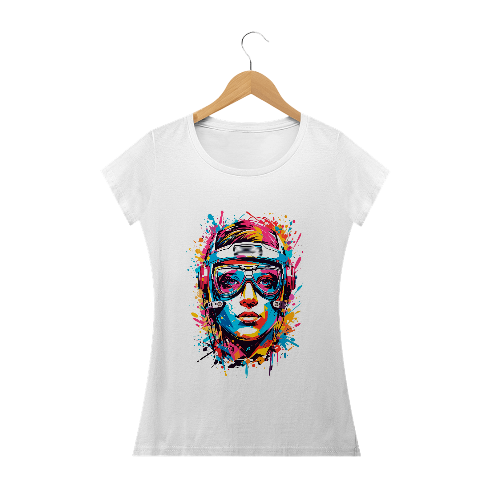 Nome do produto: 0000004 - Baby Long Grafitti Art 004 Mulher Futurística