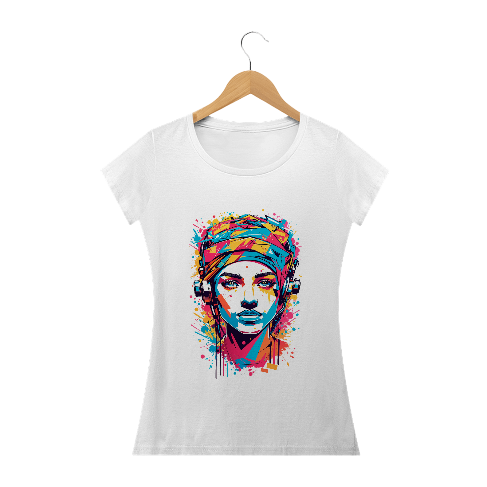 Nome do produto: 0000010 - Baby Long Grafitti Art 010 Mulher Futurística