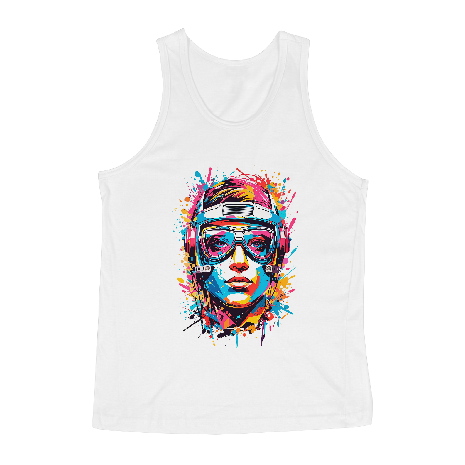 Nome do produto: 0000109 - Regata Grafitti Art 004 Mulher Futurística