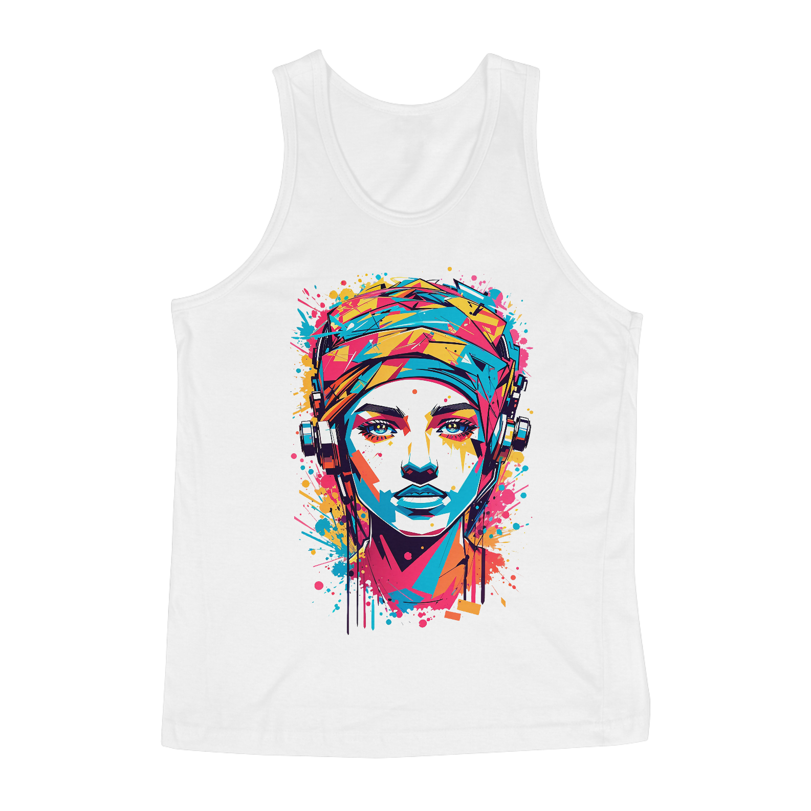 Nome do produto: 0000115 - Regata Grafitti Art 010 Mulher Futurística