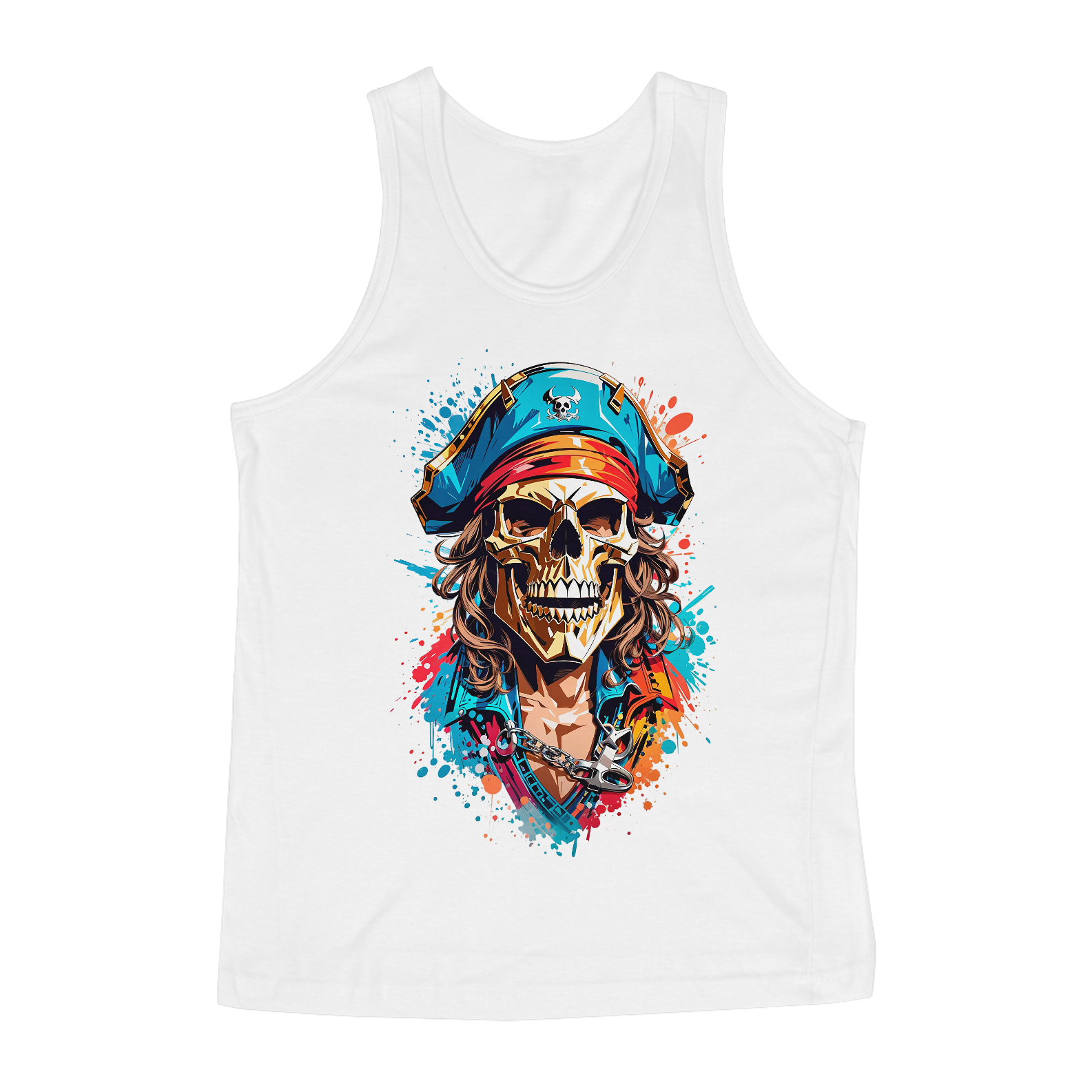 Nome do produto: 0000126 - Regata Grafitti Art 021 Caveira Pirata