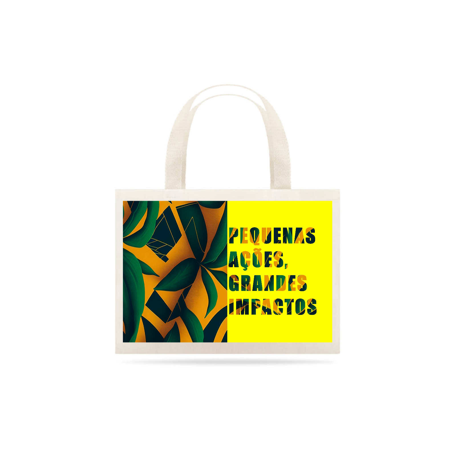 Nome do produto: 0000291 - Ecobag Frases Ecológicas 012 Pequenas Ações, Grandes Impactos