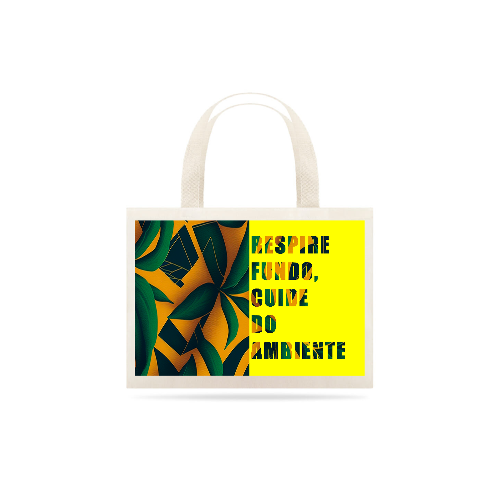 Nome do produto: 0000293 - Ecobag Frases Ecológicas 014 Respire Fundo, Cuide Do Ambiente