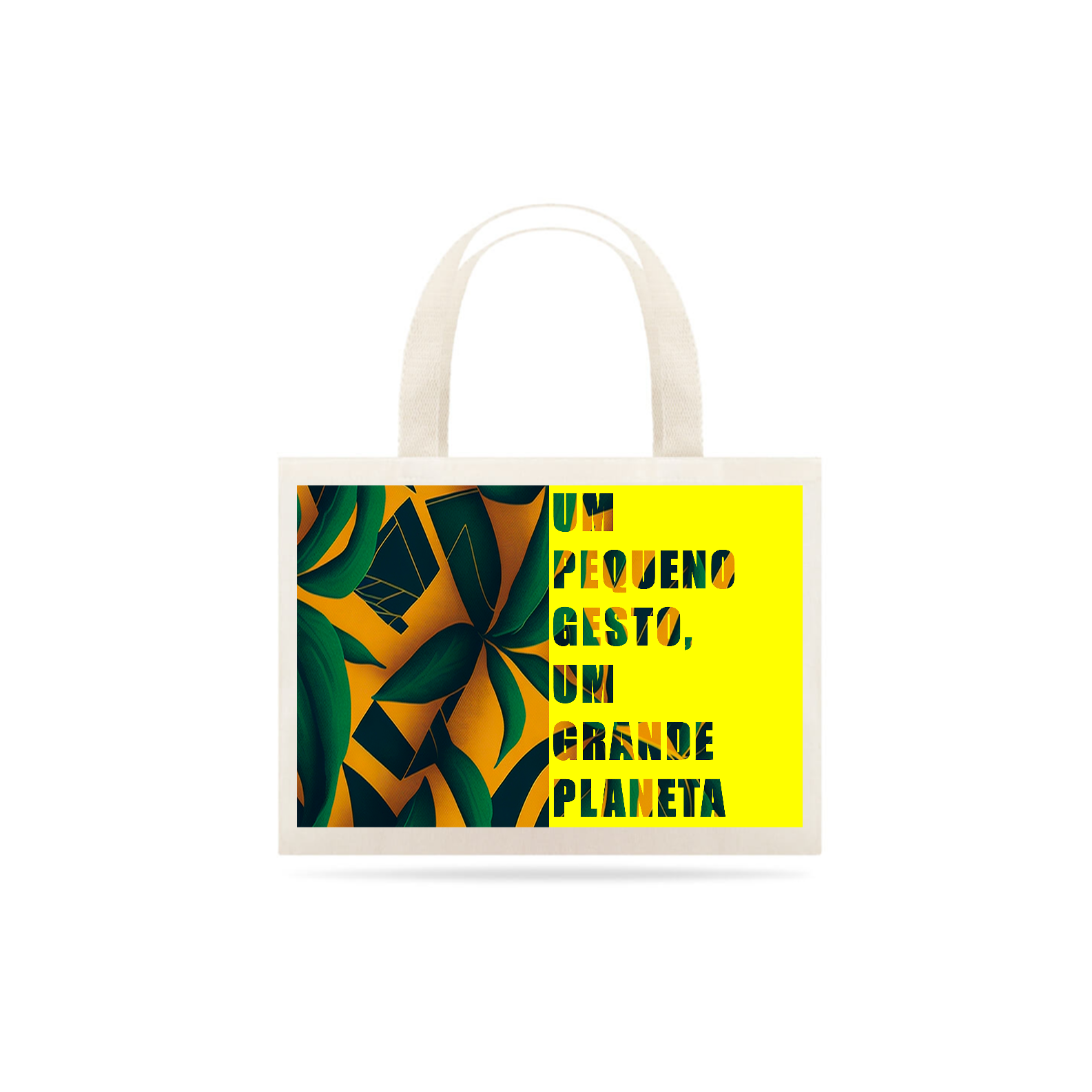 Nome do produto: 0000298 - Ecobag Frases Ecológicas 019 Um Pequeno Gesto, Um Grande Planeta