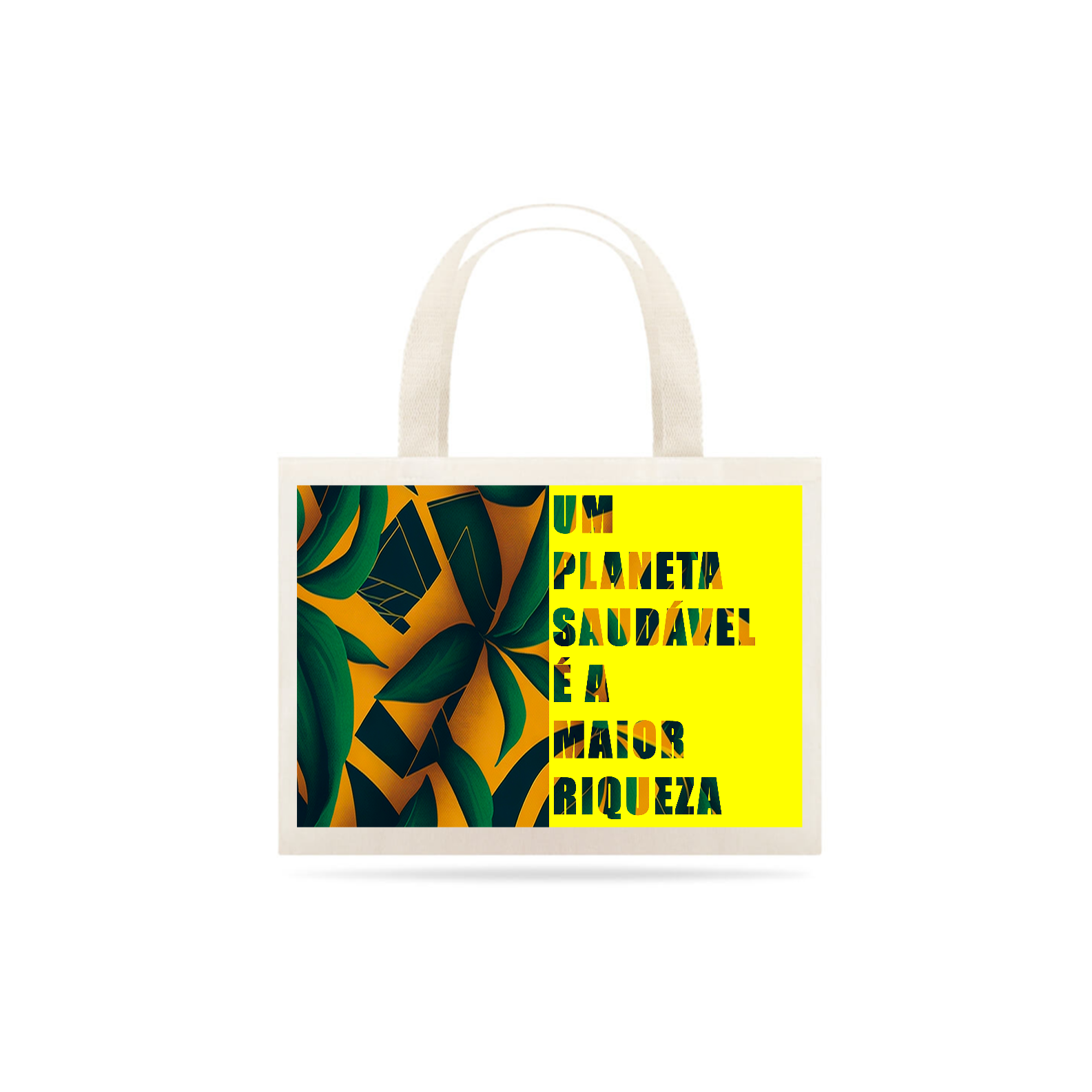 Nome do produto: 0000299 - Ecobag Frases Ecológicas 020 Um Planeta Saudável É A Maior Riqueza