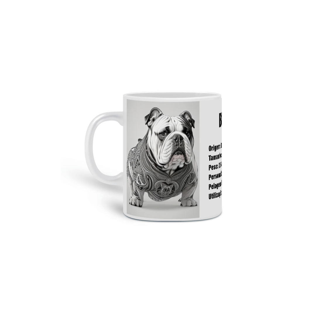 Nome do produto: 0000256 -  Caneca Pet Dog 002 Bulldog Inglês