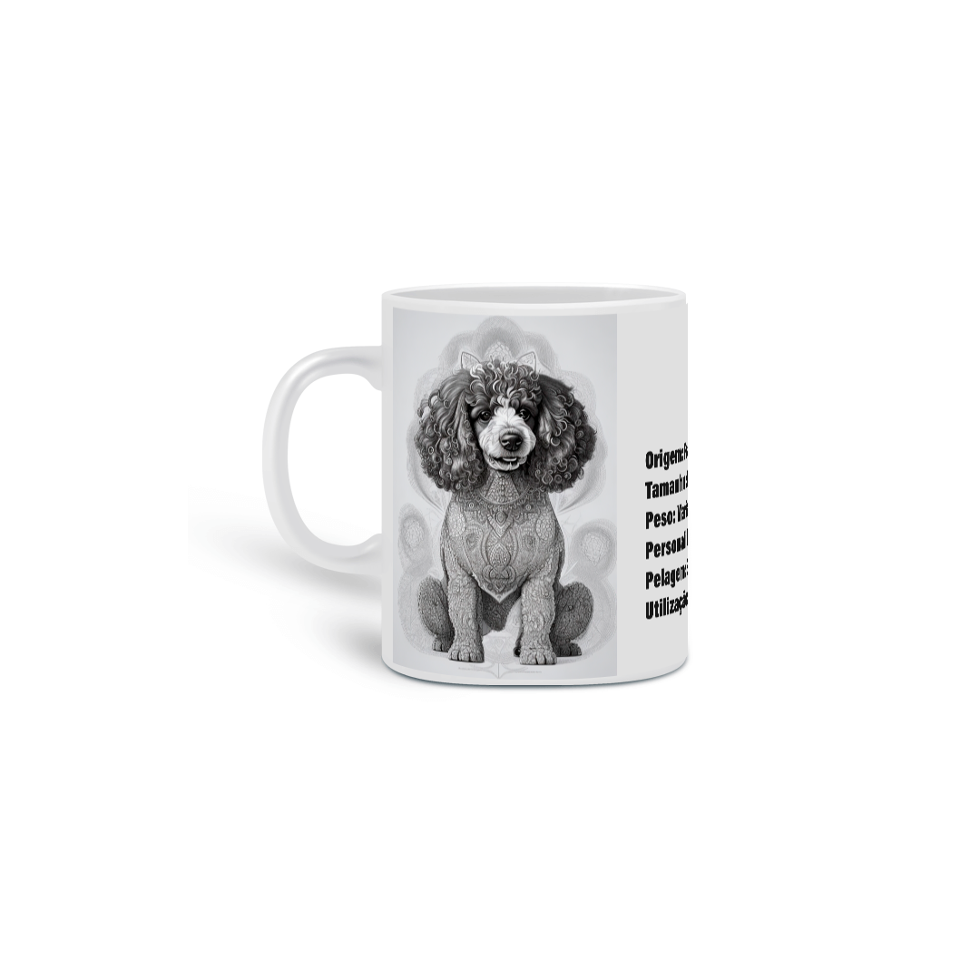 Nome do produto: 0000257 -  Caneca Pet Dog 003 Poodle
