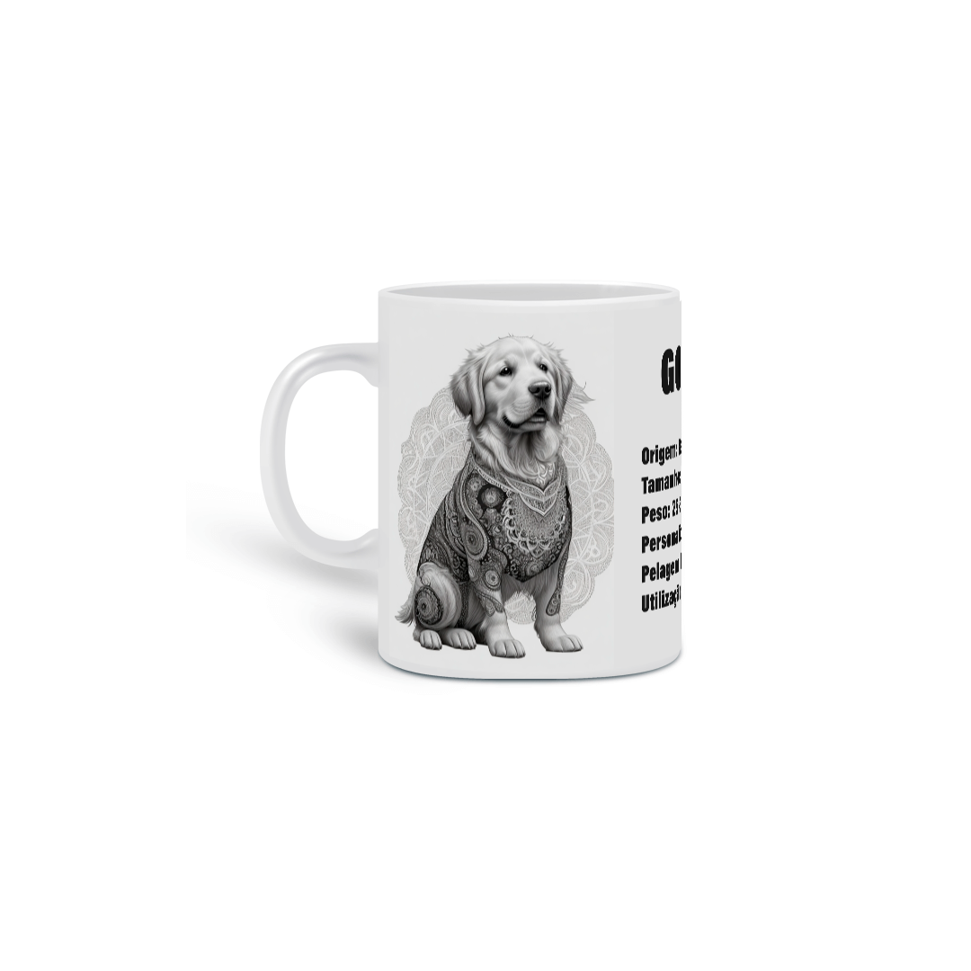 Nome do produto: 0000258 -  Caneca Pet Dog 004 Golden Retriever
