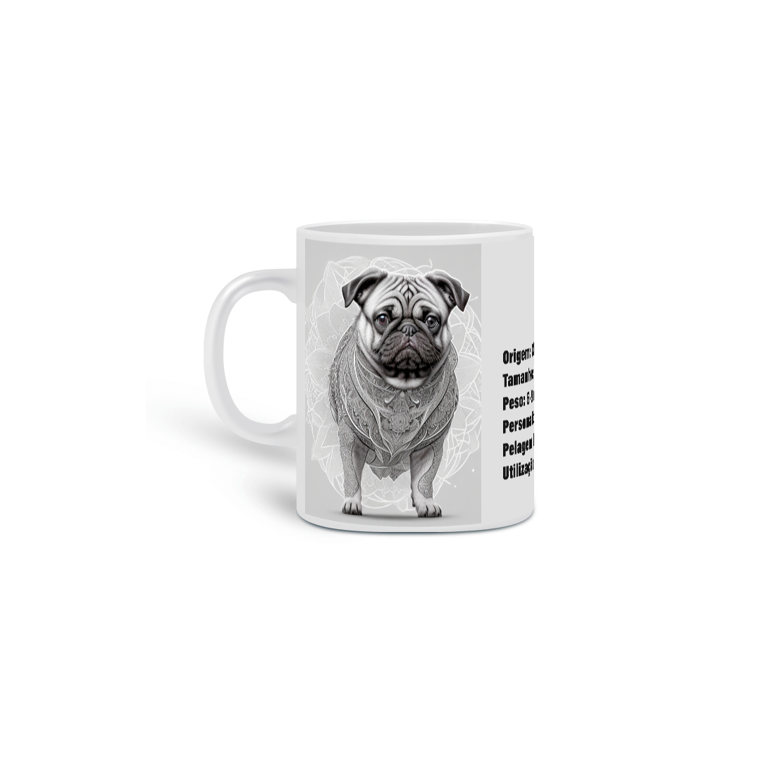 Nome do produto: 0000264 -  Caneca Pet Dog 010 Pug