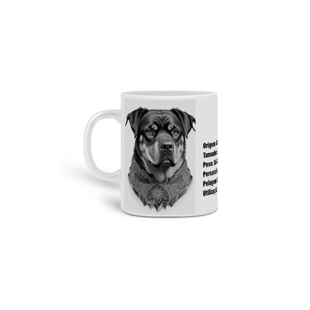 Nome do produto: 0000265 -  Caneca Pet Dog 011 Rottweiler