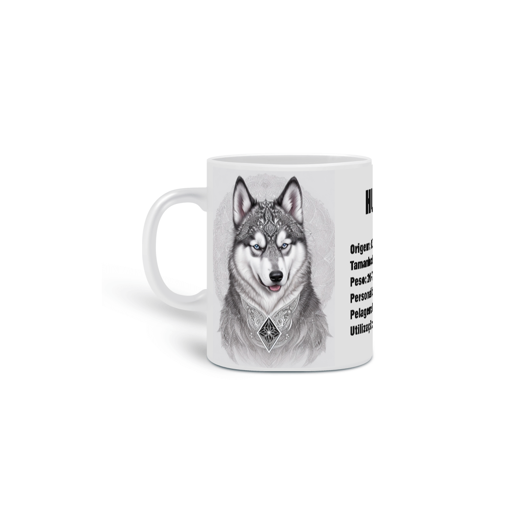 Nome do produto: 0000267 -  Caneca Pet Dog 013 Husky Siberiano